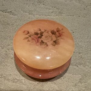 Vintage Alabaster Jewelry Box Made in Italy